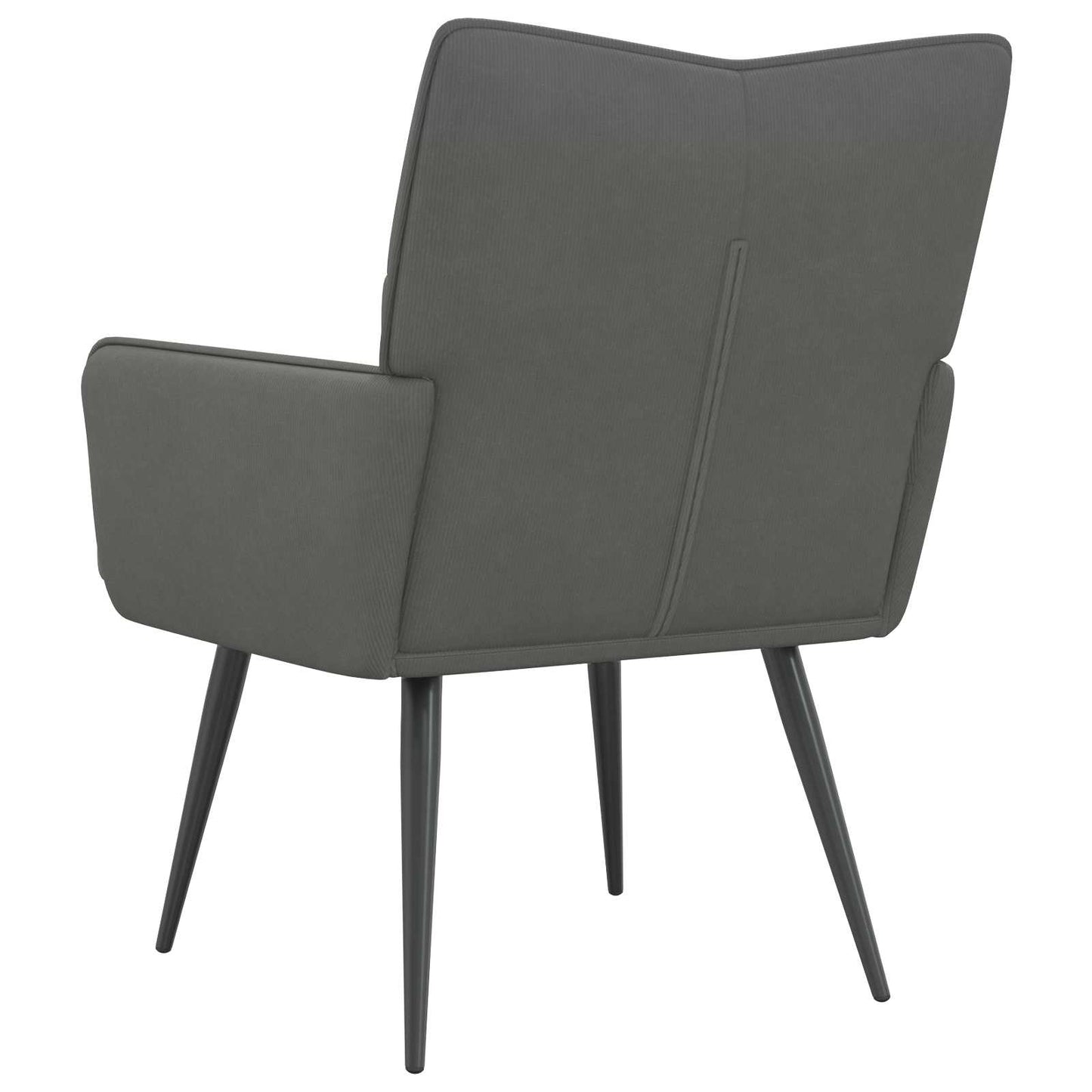vidaXL Armchair Dark Grey Corduroy Fabric