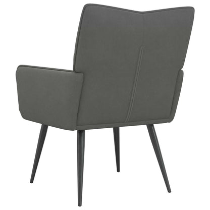 vidaXL Armchair Dark Grey Corduroy Fabric