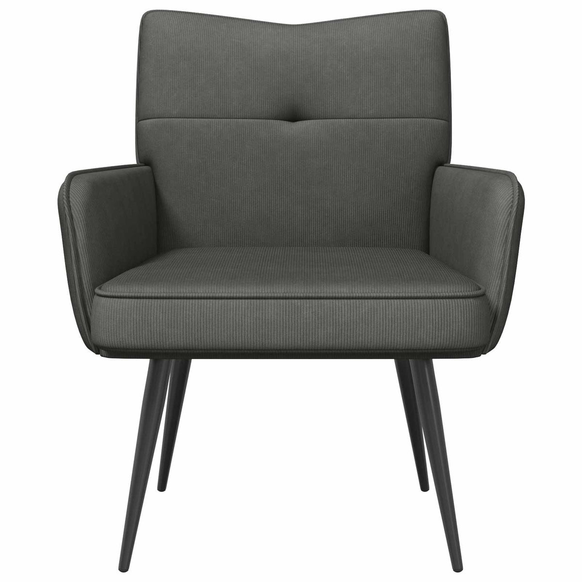 vidaXL Armchair Dark Grey Corduroy Fabric