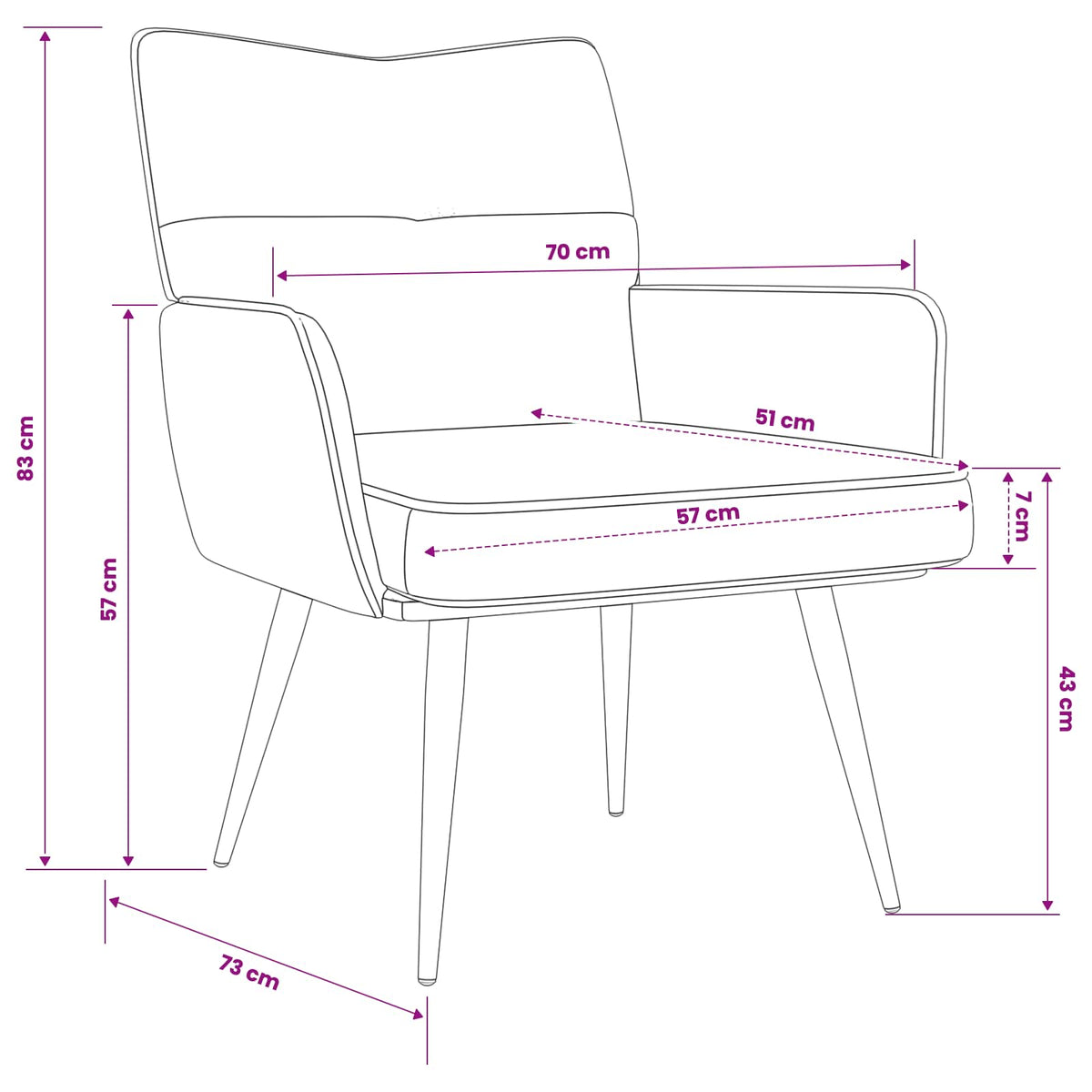 vidaXL Armchair Dark Grey Corduroy Fabric