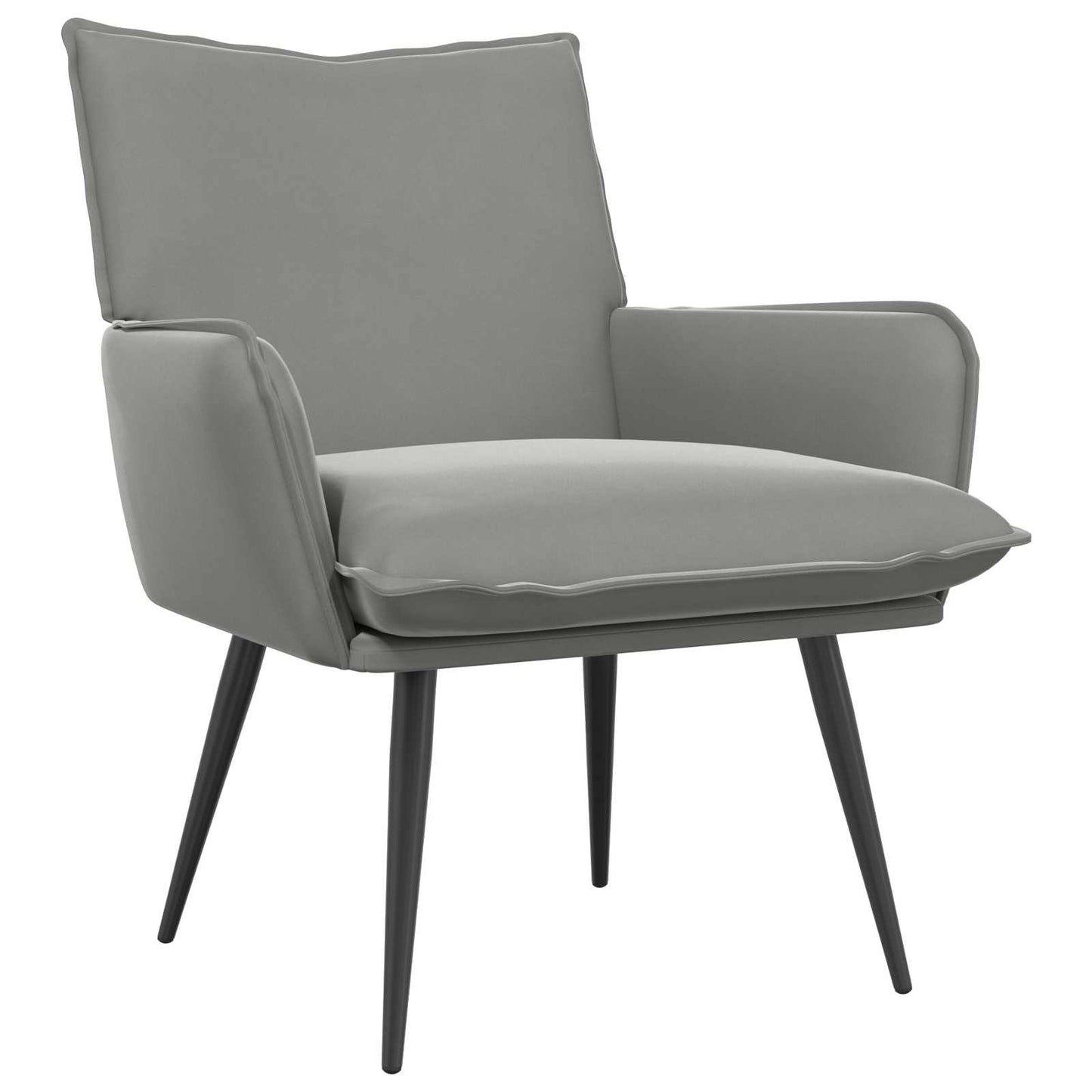 vidaXL Armchair Light Grey Velvet