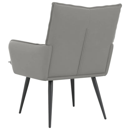 vidaXL Armchair Light Grey Velvet
