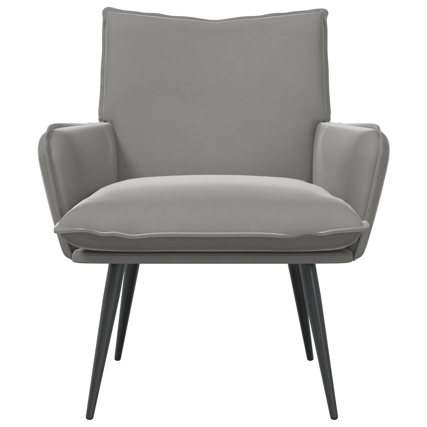 vidaXL Armchair Light Grey Velvet