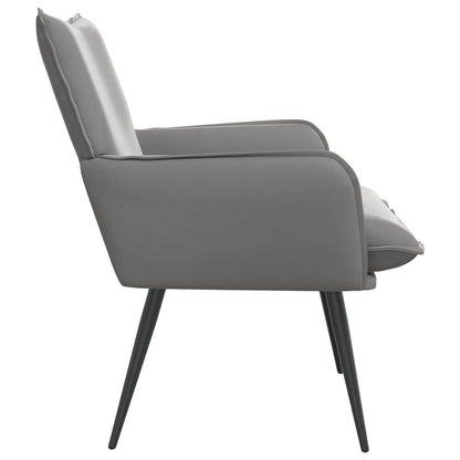 vidaXL Armchair Light Grey Velvet