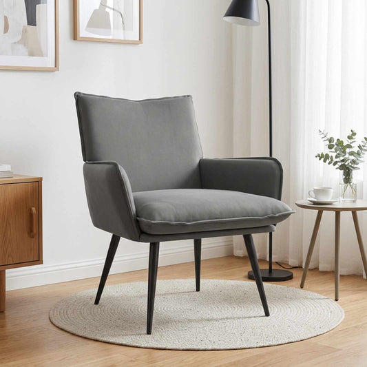 vidaXL Armchair Dark Grey Velvet