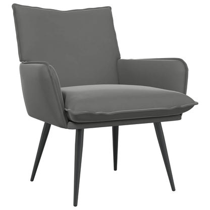 vidaXL Armchair Dark Grey Velvet