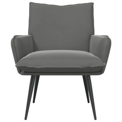 vidaXL Armchair Dark Grey Velvet