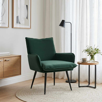 vidaXL Armchair Dark Green Velvet