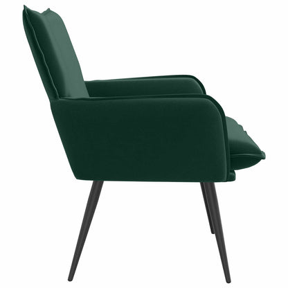 vidaXL Armchair Dark Green Velvet
