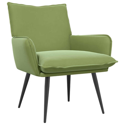 vidaXL Armchair Light Green Velvet