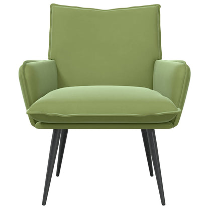vidaXL Armchair Light Green Velvet