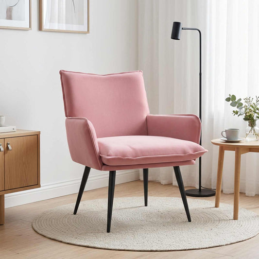 vidaXL Armchair Pink Velvet
