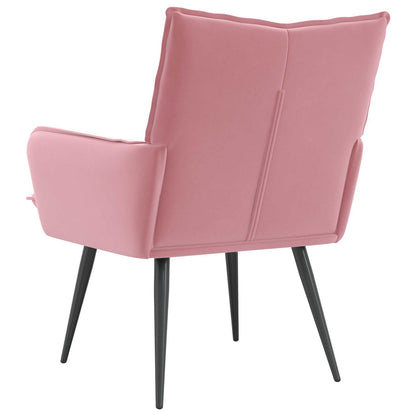 vidaXL Armchair Pink Velvet