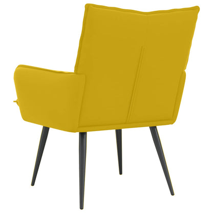 vidaXL Armchair Yellow Velvet