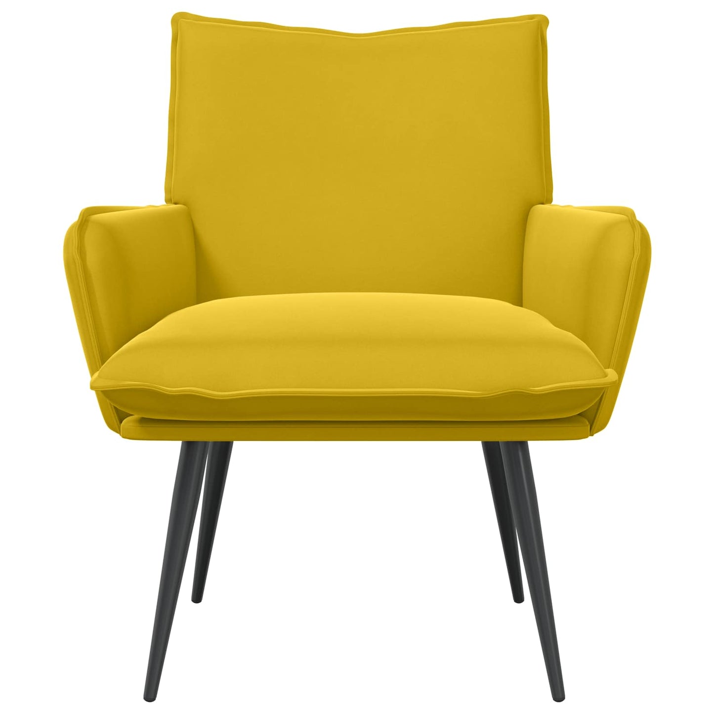 vidaXL Armchair Yellow Velvet