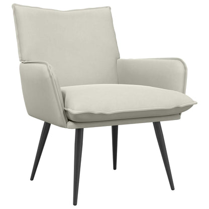 vidaXL Armchair Cream Velvet