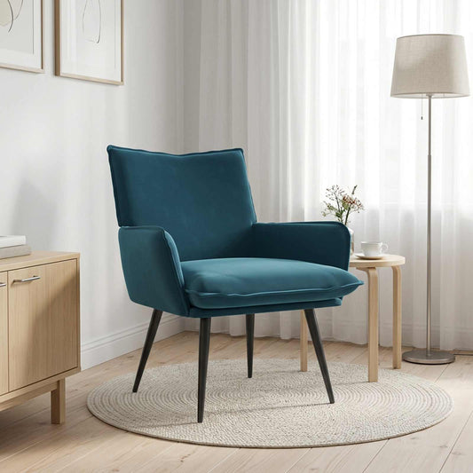 vidaXL Armchair Blue Velvet