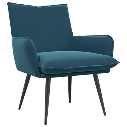 vidaXL Armchair Blue Velvet