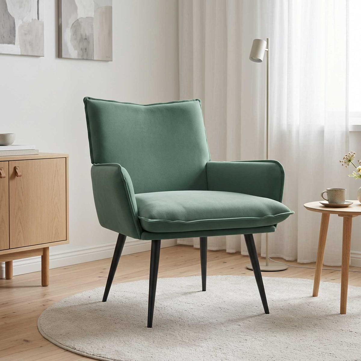 vidaXL Armchair Sea Green Velvet