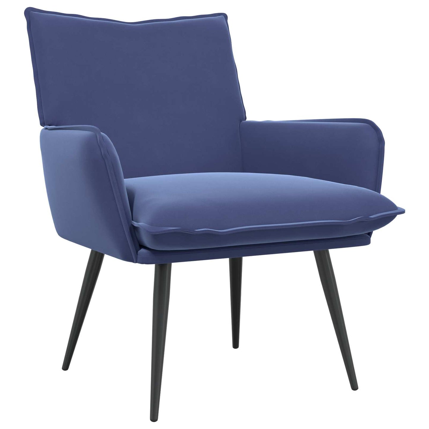 vidaXL Armchair Police Blue Velvet