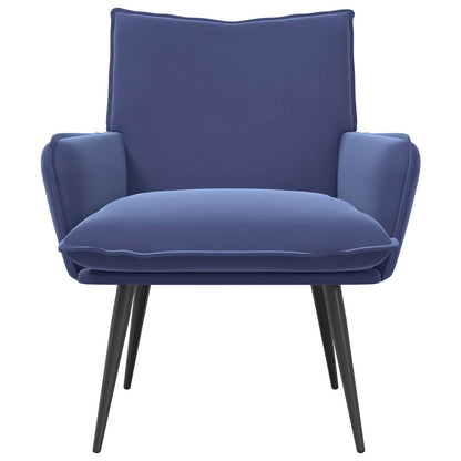 vidaXL Armchair Police Blue Velvet