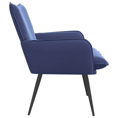 vidaXL Armchair Police Blue Velvet