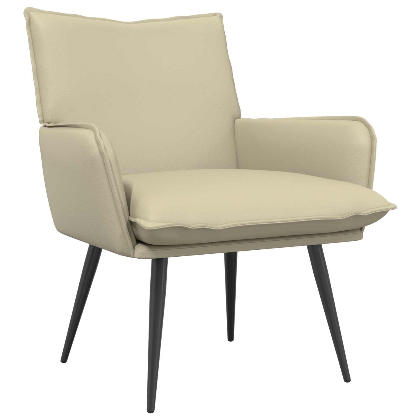 vidaXL Armchair Cream Faux Leather
