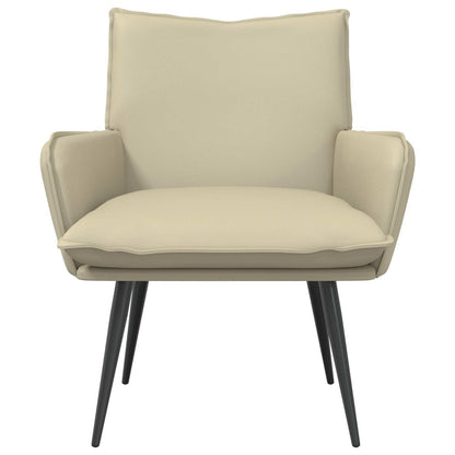 vidaXL Armchair Cream Faux Leather