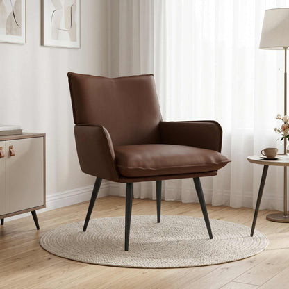 vidaXL Armchair Brown Faux Leather