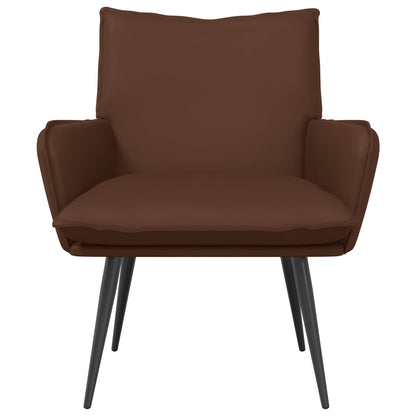 vidaXL Armchair Brown Faux Leather