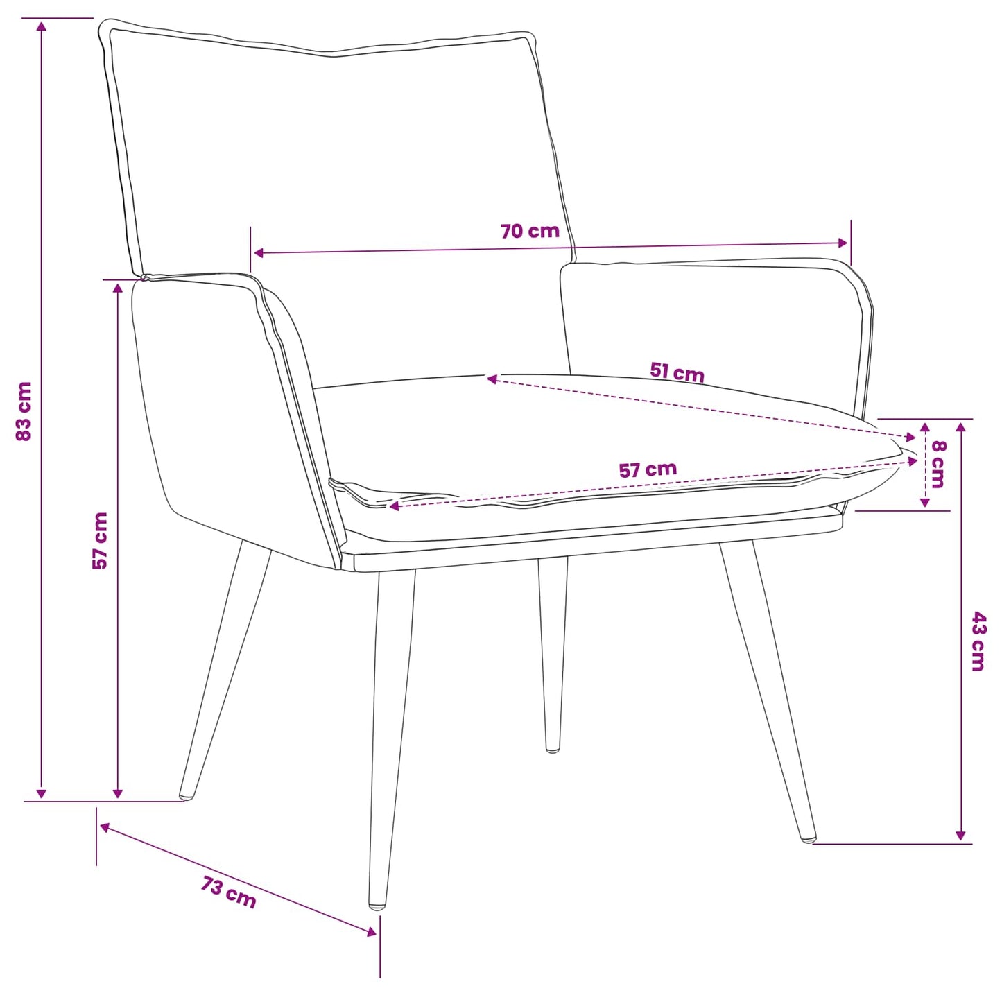 vidaXL Armchair Brown Faux Leather