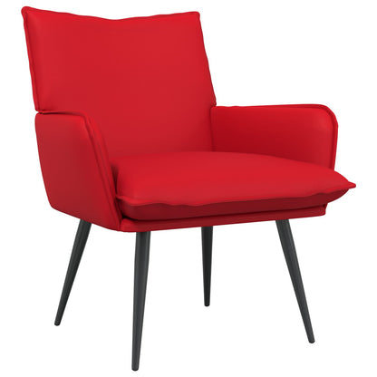 vidaXL Armchair Red Faux Leather
