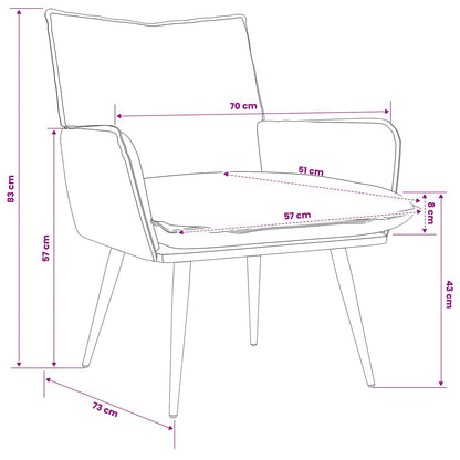 vidaXL Armchair Red Faux Leather