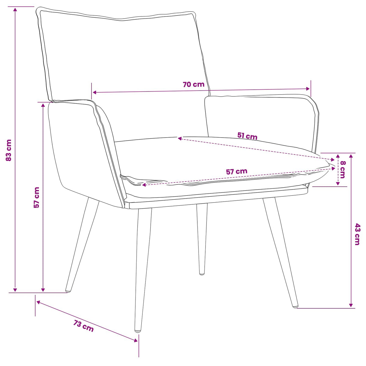 vidaXL Armchair Red Faux Leather