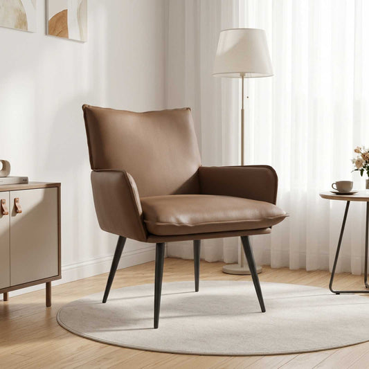 vidaXL Armchair Cappuccino Faux Leather