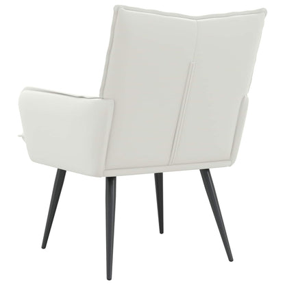 vidaXL Armchair White Faux Leather