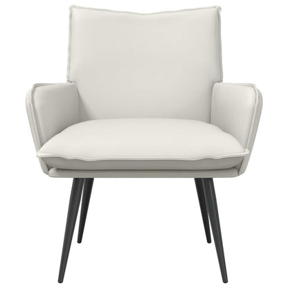 vidaXL Armchair White Faux Leather