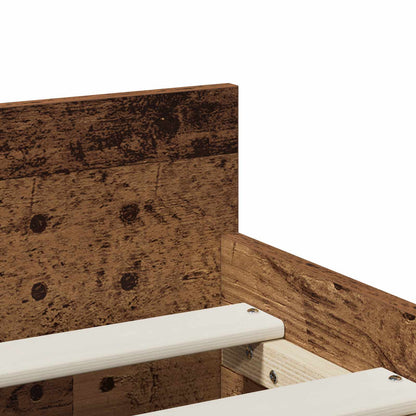 vidaXL Bed Frame Old Wood 100 x 200 cm Engineered Wood