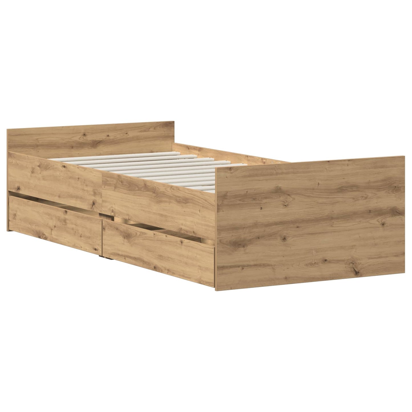 vidaXL Bed Frame Artisan Oak 100 x 200 cm Engineered Wood