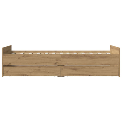 vidaXL Bed Frame Artisan Oak 100 x 200 cm Engineered Wood