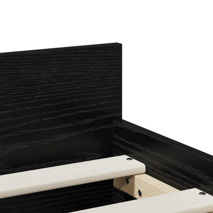 vidaXL Bed Frame Black Oak 100 x 200 cm Engineered Wood