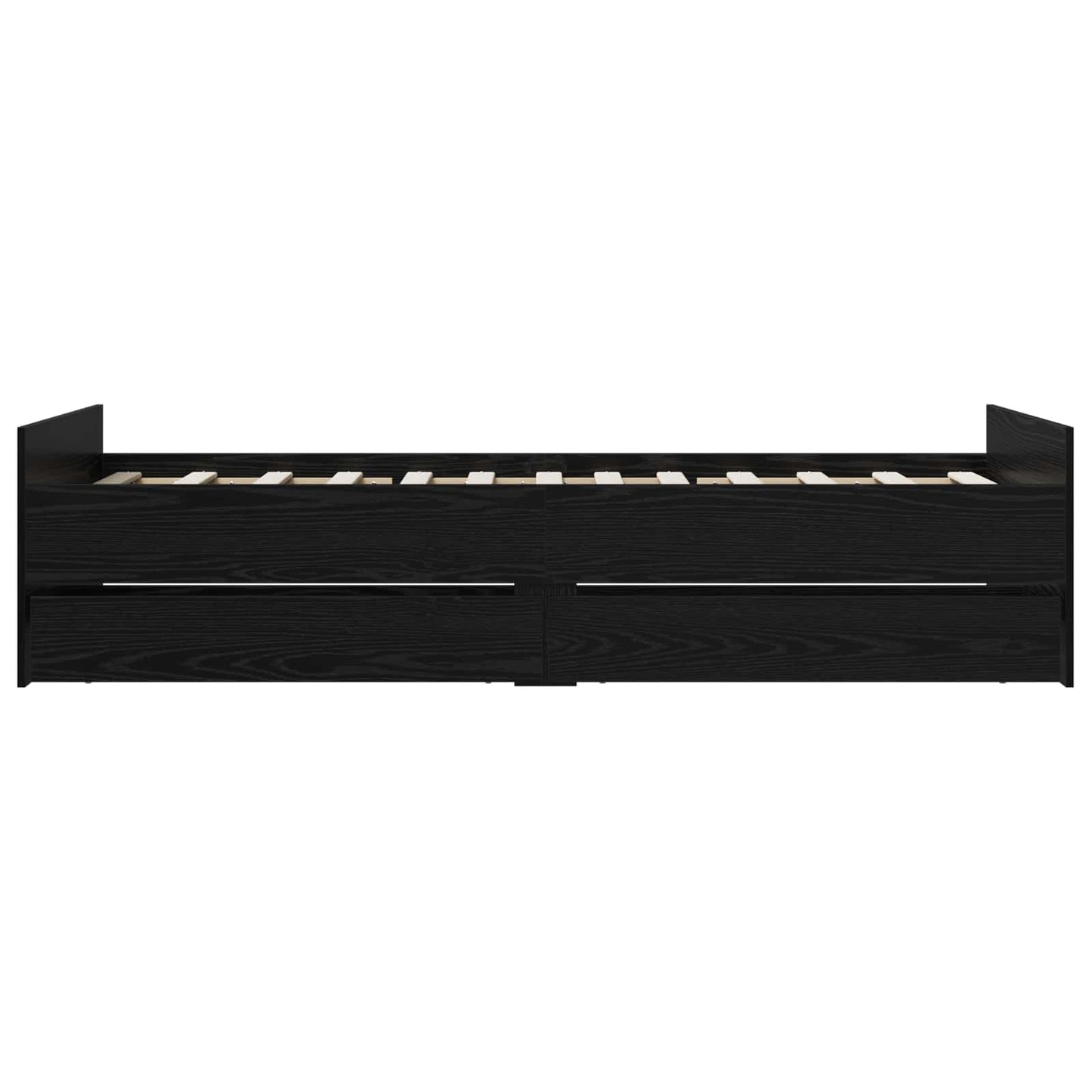 vidaXL Bed Frame Black Oak 100 x 200 cm Engineered Wood