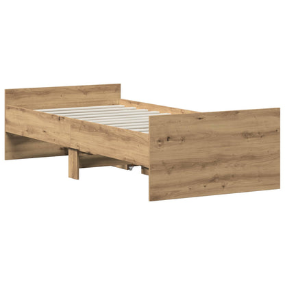 vidaXL Bed Frame Artisan Oak 90 x 200 cm Engineered Wood