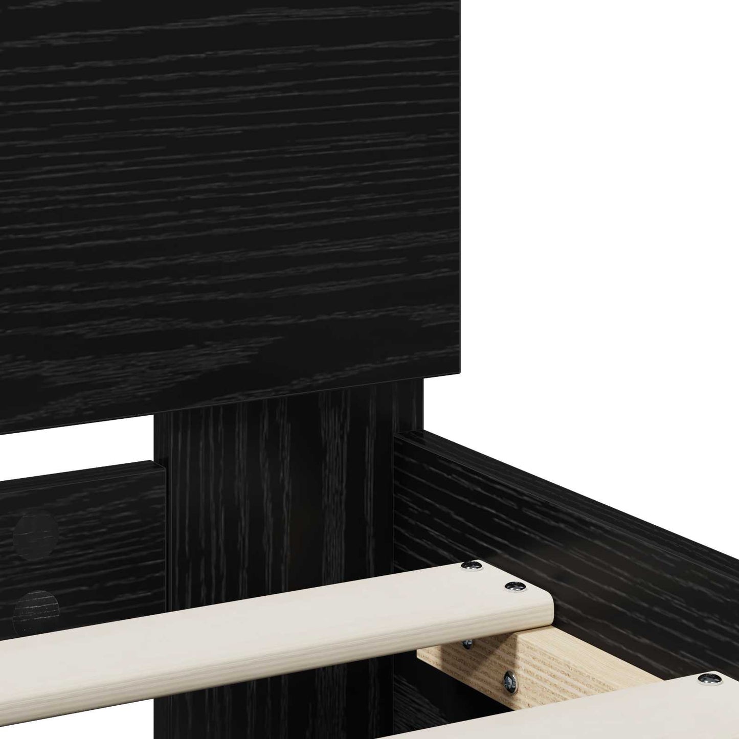 vidaXL Bed Frame Black Oak 140 x 190 cm Engineered Wood