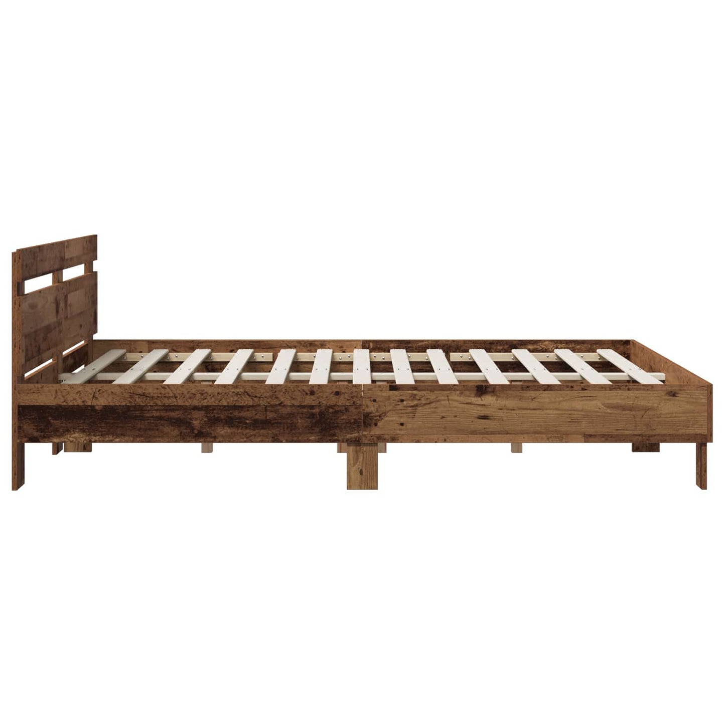 vidaXL Bed Frame Old Wood 135 x 190 cm Engineered Wood
