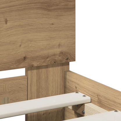 vidaXL Bed Frame Artisan Oak 135 x 190 cm Engineered Wood