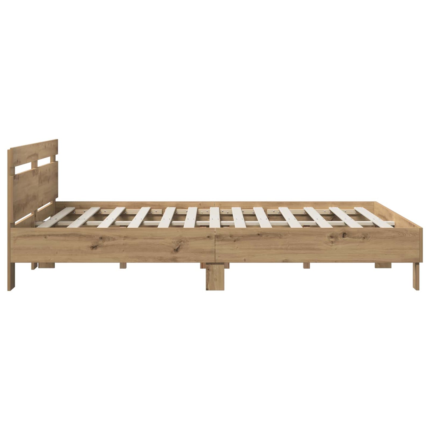 vidaXL Bed Frame Artisan Oak 135 x 190 cm Engineered Wood