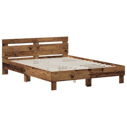 vidaXL Bed Frame Old Wood 120 x 190 cm Engineered Wood