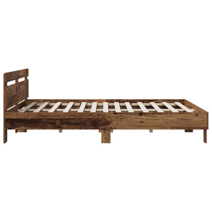 vidaXL Bed Frame Old Wood 120 x 190 cm Engineered Wood