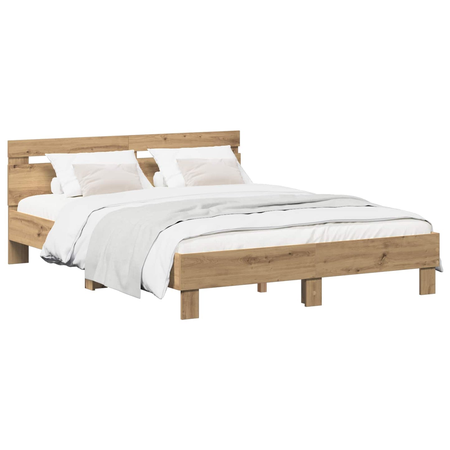 vidaXL Bed Frame Artisan Oak 120 x 190 cm Engineered Wood
